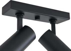 Moderne plafondlamp zwart incl. LED dimbaar 2-lichts - Tate