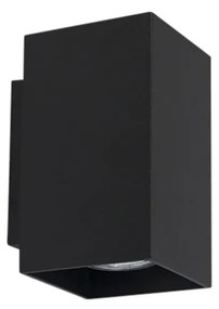 Set van 2 moderne wandlampen zwart vierkant 2-lichts - Sandy