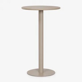 Ronde Hoge Tafel Ø60 Cm In Ijzer Mizzi Moka Bruin - Sklum