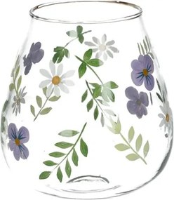 Grote vaas, glas, handbeschilderd,Ø19 x 16 cm