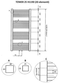 Calor Bridge designradiator wit 119x60cm 732W