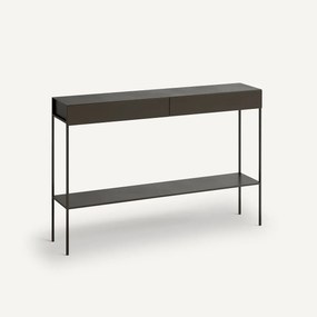 Wandtafel dubbel plateau, staal, used effect, Fébée