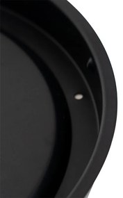 Klassieke plafondlamp zwart met opaal glas 30 cm IP44 - Nohmi