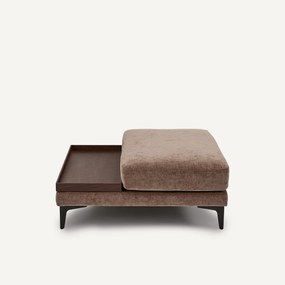 Voetensteun met dienblad, fluweelmix, MODERNISTE, ontwerp Emmanuel Gallina