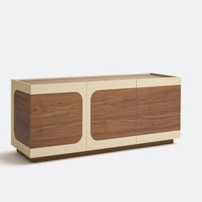 Walnoot gefineerd 3-deurs dressoir, Galdo