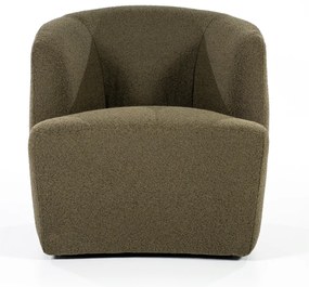 Eleonora Charlotte Ronde Fauteuil Groen Boucle