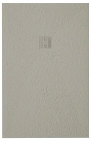ZEZA Grade Douchebak - 100x80cm - antislip - antibacterieel - mineraalmarmer - rechthoek - mat new pearl (beige) 400000000000019902