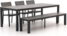 Diningset Bellagio  | 6 personen polywood | Tuinset stapelbaar | 5-delig | Kees Smit Tuinmeubelen