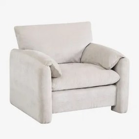 Serra Gestoffeerde Fauteuil Chenille Lichtgrijs - Sklum