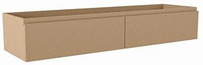 Mondiaz FOGE wastafelonderkast - 140x41x25cm - 2 lades - uitsparing links - softclose - Oro M44245Oro