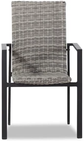 Tuinset Ronde Tuintafel 4 personen 125 cm Wicker Grijs  Lifestyle Garden Furniture Upton/Ancona