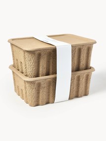 Opbergdozen Pulp van papierpulp, 2-delig