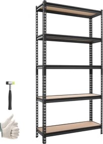 VEVOR zwaar uitgevoerde opbergkast 923x309x1813mm, draagvermogen 1360,8kg, stalen frame, 5 verstelbare MDF-planken, modulaire opbergkast te gebruiken als werkbank, flexibele metalen opbergkast voor kelder, garage, werkplaats