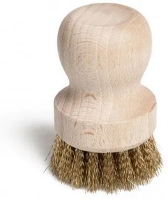 Borstel zonder steel, messing draad met beukenhouten handvat