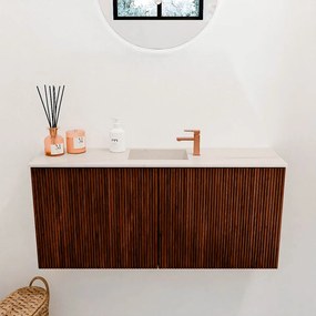 Mondiaz Joya DLux 90cm toiletmeubel ruby met wastafel faye midden 1 kraangat meli