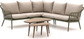 Hoek loungeset Manifesto | 5 personen | Loungeset Groen | Hoekbank Aluminium | Kees Smit Tuinmeubelen