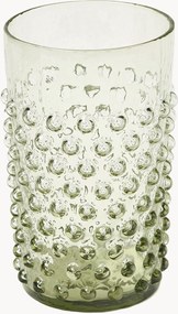 Mondgeblazen waterglazen Hobnail, 6 stuks