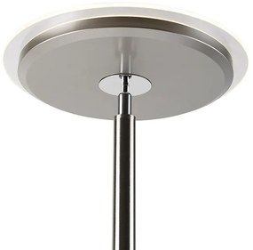 Moderne vloerlamp met dimmer staal incl. LED - Hanz Modern rond Binnenverlichting Lamp