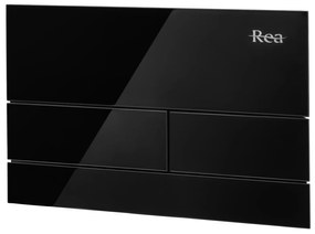 Drukknop voor WC-muurinstallatie K011A-Q Rea T Black Glass