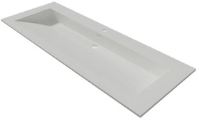 Lambini Designs Flora solid surface wastafel 100cm met 1 kraangat wit mat