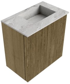 Mondiaz Joya DLux 40cm toiletmeubel dusk met wastafel faye rechts 1 kraangat glace