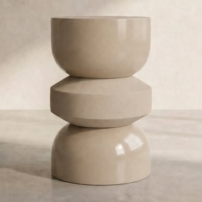 Dutchbone Apollo Beige Two-tone Bijzettafel Van Metaal - 29 X 29cm.