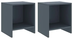 vidaXL Nachtkastjes 2 st 35x30x40 cm massief grenenhout lichtgrijs