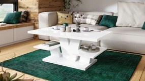 VIVA Wit glans/Wit mat - MODERNE KOFFIE TAFEL MET SCHAPPEN