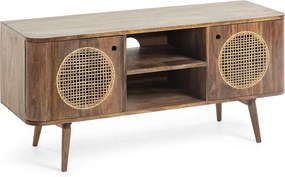 Kave Home Geraldine Bruin Tv-meubel Mangohout - 120x40x55cm.