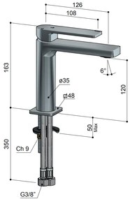 Hotbath Gal wastafelmengkraan geborsteld gunmetal PVD