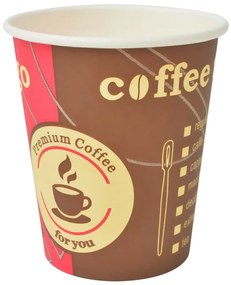 vidaXL Wegwerp koffiebekers papier 240 ml (8 oz) 1000 st