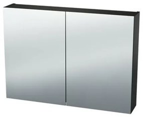 Nemo Spring Nebulo luxe spiegelkast - 90x65x17.8cm - 2 dubbelzijdige spiegeldeuren - glazen leggers - met stopcontact - zonder schakelaar - kleur: U899 ST9 Cosmos Grey 20037061