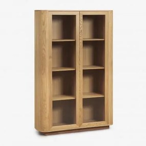 Vitrinekast Van Mdf En Gehard Glas Walia Eikenhout & ↑180 - Sklum