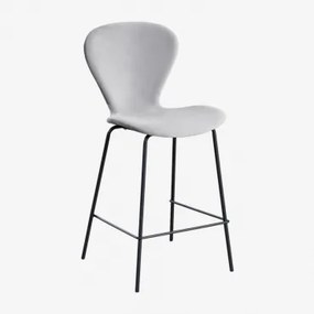 Pak Van 2 Uit Hoge Krukken ↑65 Cm & Zwart & Fluwelen Grijs – Koel & Terciopelo - Sklum