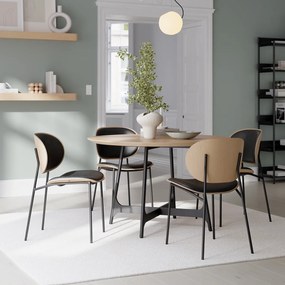 Dan-Form Clementina Design Eetkamerstoel Whitewash Eiken En Leer