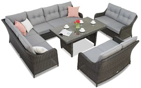 Garden Point hoektuinset Toledo Comida 9 antraciet