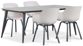 Tuinset 4 personen 180 cm Kunststof Taupe Lifestyle Garden Furniture Salina/Vienna