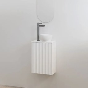 Best Design Mali ribbel toiletmeubel wit mat