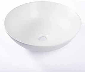 QeramiQ Dely Waskom - 38.5x38.5x14cm - keramiek - rond - mat wit SW1102403