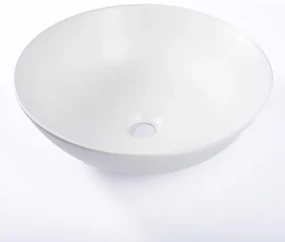 QeramiQ Dely Waskom - 38.5x38.5x14cm - keramiek - rond - mat wit SW1102403