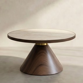 Ronde Salontafel Travertin - 70 X 70cm.