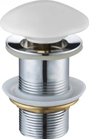 Mexen klik-klak plug rond, wit keramisch mat - 79910-01