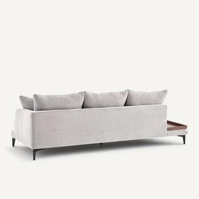 Halve bank met tafelblad, van polyester en katoen, MODERNISTE