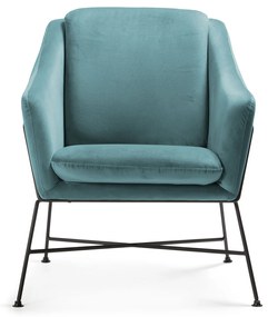 Kave Home Brida Armfauteuil Fluweel Turquoise