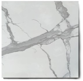 Vloertegel 120x120 Cm Cifre Statuario Marmerlook Mat Wit
