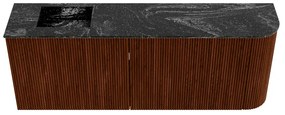 Mondiaz Joya DLux 110cm toiletmeubel ronding rechts ruby met wastafel faye links 1 kraangat lava