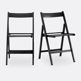 Set van 2 klapstoelen, massief beuken, Yoann