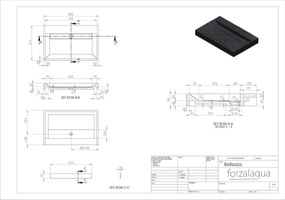 Forzalaqua Bellezza wastafel 80x50cm zonder kraangat travertin