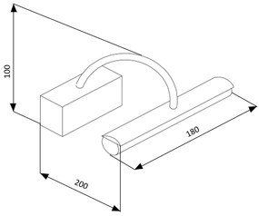 Sapho Vico spiegellamp R7S 100W chroom