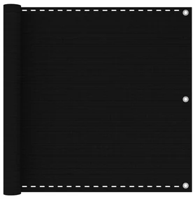 vidaXL Balkonscherm 90x600 cm HDPE zwart